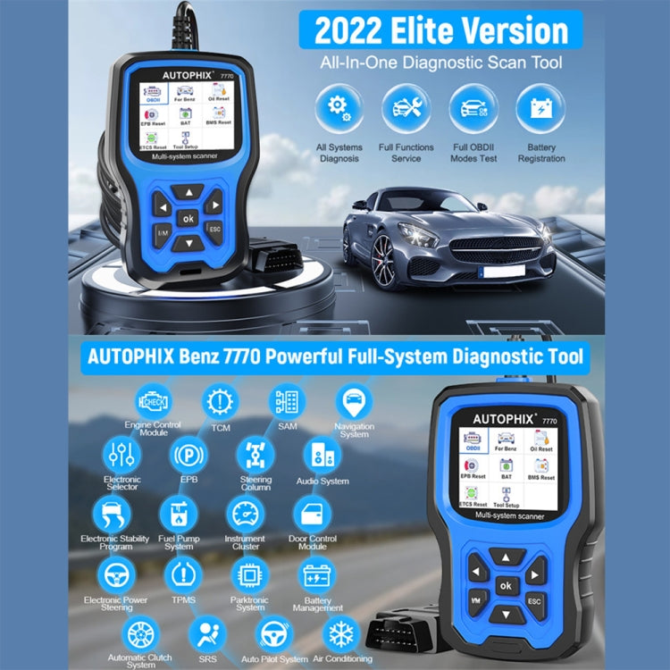 AUTOPHIX 7770 For Mercedes Benz Car Full System OBDII Diagnostic Tool Maintenance Tester, 7770 AUTOPHIX 7770 For Mercedes Benz Car Full System OBDII Diagnostic Tool Maintenance Tester, 7770